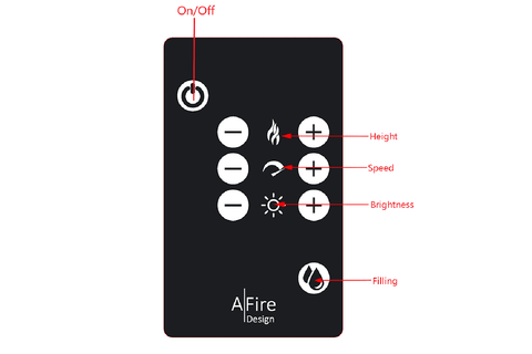Image of Aquafire Lite 16  Water Vapor Freestanding Electric Fireplace Insert - AWO-16-42 Remote