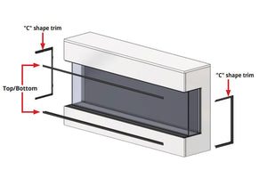 Trim Kit for Modern Flames Landscape Pro Multi Electric Fireplaces