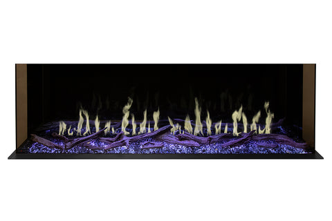 Image of Modern Flames Orion Multi 88 inch 3-Sided Electric Fireplace Wall Mount Studio Suite Mantel White WSS-OR76-RTF