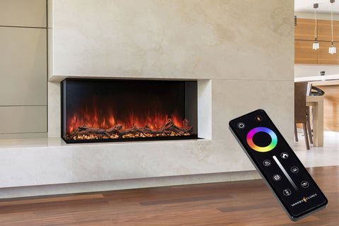 Image of Modern Flames Landscape Pro Multi 56-inch 3 Sided and 2 Sided Built In Wall Mount Linear Electric Fireplace | LPM-5616 | Electric Fireplaces Depot