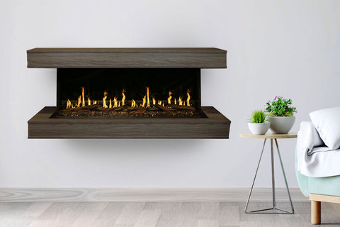 Image of Modern Flames Orion Multi 73 inch 3-Sided Electric Fireplace Wall Mount Studio Suite Mantel Driftwood Gray WSS-OR60-DW
