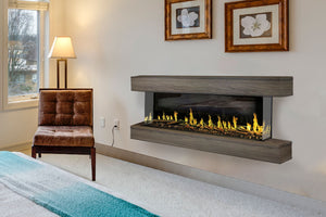 Modern Flames Orion Multi 88 inch 3-Sided Electric Fireplace Wall Mount Studio Suite Mantel Driftwood Gray WSS-OR76-DW