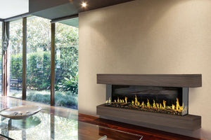Modern Flames Orion Multi 64 inch 3-Sided Electric Fireplace Wall Mount Studio Suite Mantel Weathered Walnut  WSS-OR52-WW