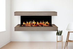 Modern Flames Orion Multi V2 64 inch 3-Sided Electric Fireplace Wall Mount Studio Suite Mantel Sand - OR52-MULTI-V2-WSS-OR52-CS