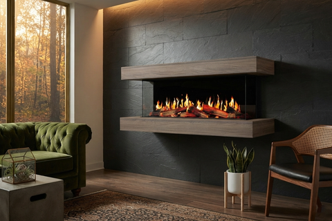 Image of Modern Flames Orion Multi V2 3-Sided Electric Fireplace Wall Mount Studio Suite Mantel Sand - OR-MULTI-V2-WSS-OR-CS