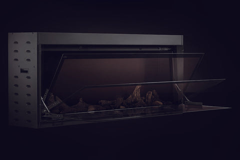 Image of Napoleon Astound 62 inch Smart Built-In Wall Mount Electric Fireplace Insert - Linear Modern Fireplace - NEFB62ABFront Glass