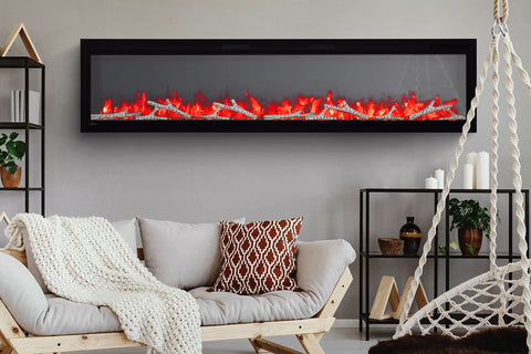 Image of Napoleon Entice 72 inch Wall Mount Recessed Linear Electric Fireplace | Built in Electric Insert | NEFL72CFH-1