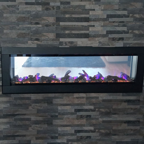 Image of Napoleon Clearion Elite 60 inch See Through Built in Electric Fireplace | SeeThru Insert | Heater | NEFBD60HE | Electric Fireplaces Depot