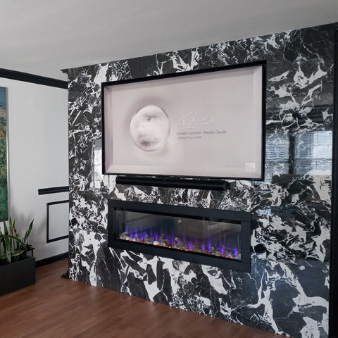Image of Napoleon Clearion Elite 60 inch See Through Built in Electric Fireplace | SeeThru Insert | Heater | NEFBD60HE | Electric Fireplaces Depot