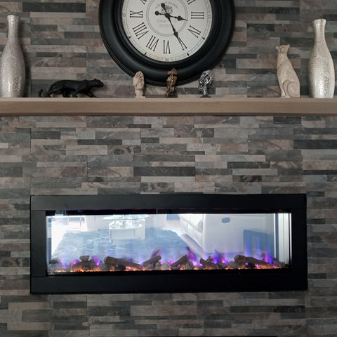 Image of Napoleon Clearion Elite 60 inch See Through Built in Electric Fireplace | SeeThru Insert | Heater | NEFBD60HE | Electric Fireplaces Depot