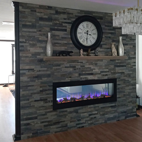 Image of Napoleon Clearion Elite 60 inch See Through Built in Electric Fireplace | SeeThru Insert | Heater | NEFBD60HE | Electric Fireplaces Depot
