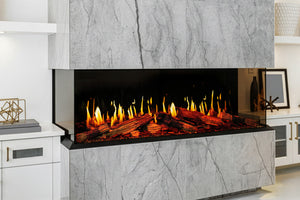 Modern Flames Orion V2 Multi-Sided 76-inch Heliovision Virtual Smart Built In Electric Fireplace - OR76-MULTI-V2