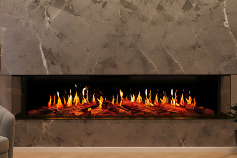 Image of Modern Flames Orion V2 Multi-Sided 100-inch Heliovision Virtual Smart Built In Electric Fireplace - OR100-MULTI-V2