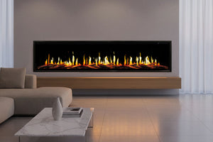 Modern Flames Orion Slim V2 100 Inch Heliovision Virtual Recessed Wall Mount Electric Fireplace - OR100-SLIM-V2
