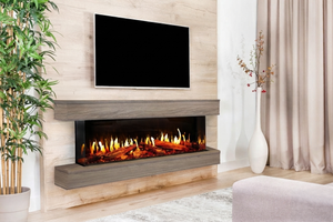 Modern Flames Orion Multi V2 73 inch 3-Sided Electric Fireplace Wall Mount Studio Suite Mantel Sand - OR60-MULTI-V2-WSS-OR60-CS