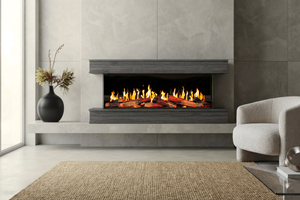 Modern Flames New Orion Multi 64'' Heliovision Electric Fireplace Wall Mount Studio Suite | Driftwood Gray
