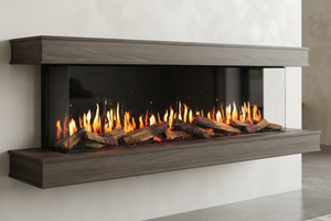 Modern Flames Orion Multi V2 73 inch 3-Sided Electric Fireplace Wall Mount Studio Suite Mantel Gray - OR52-MULTI-V2-WSS-OR60-DW
