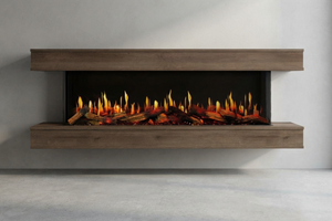 Modern Flames Orion Multi V2 88 3-Sided Electric Fireplace Wall Mount Studio Suite Mantel Walnut - OR76-MULTI-V2-WSS-OR76-WW