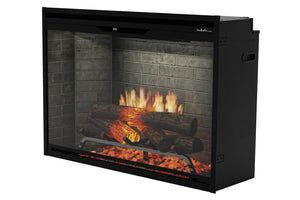 NEW! Dimplex Revillusion 36 inch Built-In Electric Firebox w/ Glass and Plug Kit | Neutral Brick