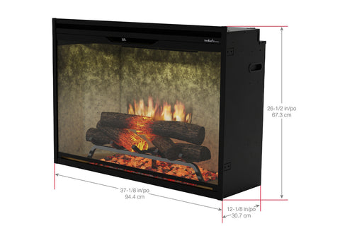 Image of Dimplex Revillusion 36 inch Built In Electric Fireplace Weathered Concrete - Firebox - REV36-WC 500005134