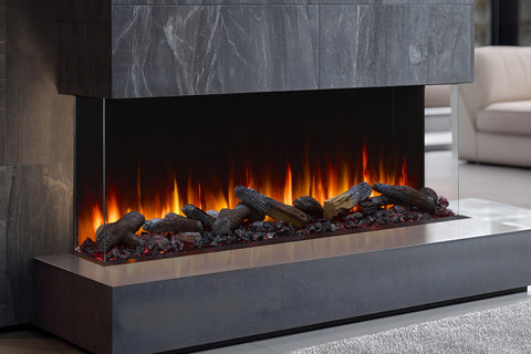 Image of SimpliFire Triton 65 Inch Smart Multi-Side View Built In Linear Electric Fireplace - SF-TR65