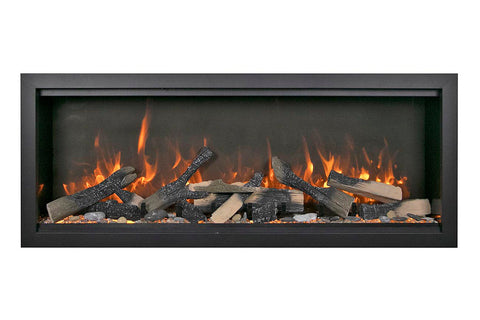 Image of Amantii Symmetry Bespoke Xtra Tall 50-in Recessed Flush Mount Smart Indoor Outdoor Electric Fireplace SYM-50-XT-BESPOKE