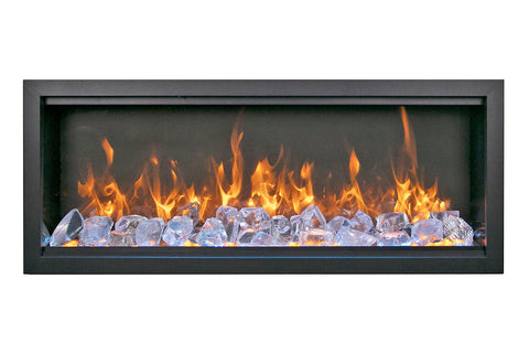 Image of Amantii Symmetry Bespoke Xtra Tall 50-in Recessed Flush Mount Smart Indoor Outdoor Electric Fireplace SYM-50-XT-BESPOKE