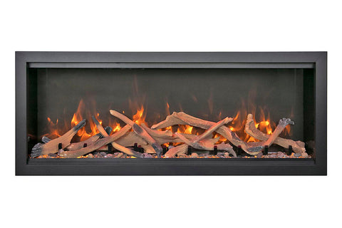 Image of Amantii Symmetry Bespoke Xtra Tall 50-in Recessed Flush Mount Smart Indoor Outdoor Electric Fireplace SYM-50-XT-BESPOKE