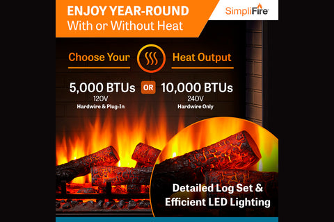 Image of Hearth & Home SimpliFire 30 inch Built-In Electric Firebox Insert | Electric Fireplace | SF-BI30-EB | Electric Fireplaces Depot