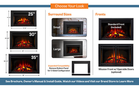 Image of Hearth & Home SimpliFire 30 inch Electric Fireplace Insert SF-INS30 - SimpliFire Electric 30'' Firebox