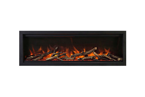 Image of Amantii Symmetry Lumina 60 inch Built In Fully Recessed Wall Mount Indoor Outdoor Smart Electric Fireplace SYM-60-LUMINA