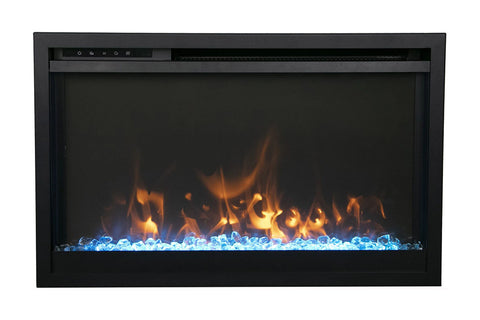 Image of Amantii Traditional Extra Slim 33-Inch Built-In Electric Firebox Insert | Electric Fireplace Heater | TRD-33-XS | Electric Fireplaces Depot