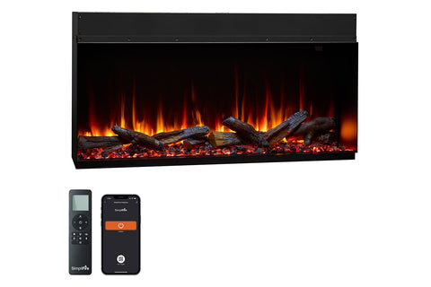 Image of SimpliFire Triton 50 Inch Smart Multi-Side View Built In Linear Electric Fireplace - SF-TR50