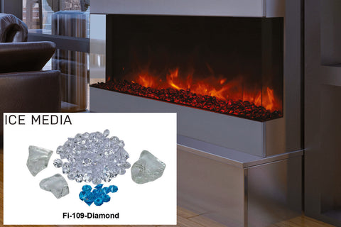 Image of Amantii Panorama 40 inch 3-Sided Built-in Indoor & Outdoor Electric Fireplace - Heater - Electric Fireplaces Depot