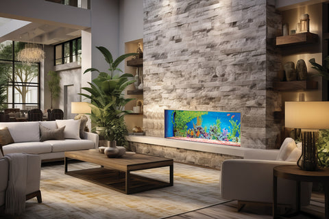 Image of Solution Fires TrueFlame 150 3DX Virtual Multi-SiedVirtual Built-In Electric Fireplace SF-FP-TF-150-3DX
