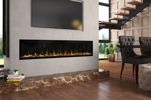 Image of Dimplex Ignite XL Electric Fireplace with Real Wood Logs and Lava Rocks - XLF Series