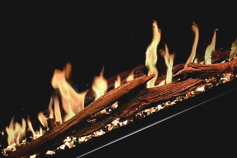 Image of Modern Flames Allwood Fireplace Media Wall Gray - Orion Slim Heliovision 60 Electric Fireplace - AFWS-DW | OR60-SLIM