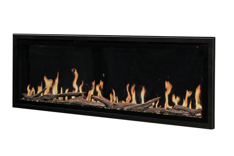 Image of Modern Flames Allwood Fireplace Media Wall in Sand - Orion Slim Heliovision 60 Electric Fireplace - AFWO-CS | OR60-SLIM