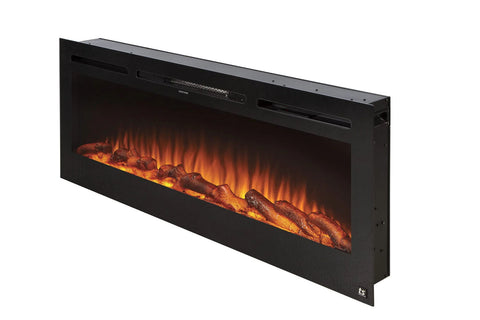 Image of Touchstone Sideline Black 50'' Built-in Electric Fireplace - Heater - 80004 - Electric Fireplaces Depot