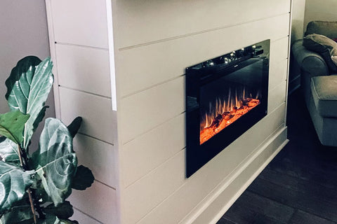 Image of Touchstone Sideline 40 inch Built-in Electric Fireplace - Heater - 80027 - Electric Fireplaces Depot