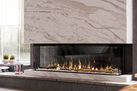 Image of Returned Dimplex Ignite XL Bold 60-In Smart Built-In Linear Electric Fireplace - 3-Sided Multi-Sided Electric Fireplace-XLF6017-XD-OB