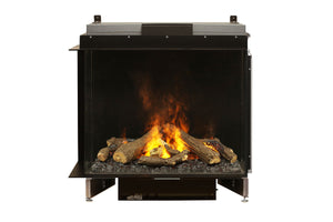 Faber E-Matrix 35'' Water Vapor 2-Sided Left Corner Built-In Electric Fireplace