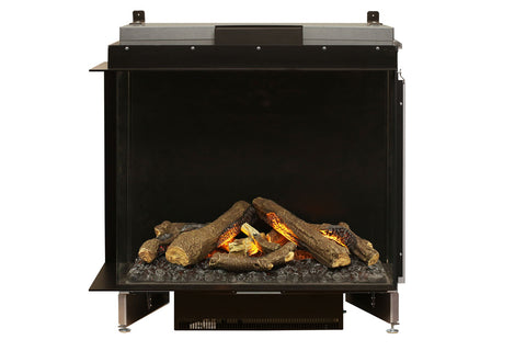 Image of Faber E-Matrix 35 -inch 2-Sided Left Corner Water Vapor Built-In Electric Fireplace Firebox | FEF3226L2L | Water Myst Fireplace | Electric Fireplaces Depot