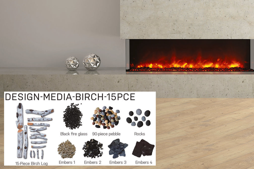 Amantii Panorama 60 inch 3-Sided Built-in Indoor & Outdoor Electric Fireplace - Heater - Electric Fireplaces Depot