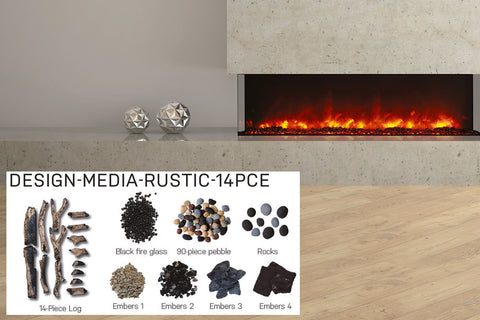 Image of Amantii Panorama 50 inch 3-Sided Built-in Indoor & Outdoor Electric Fireplace - Heater - Electric Fireplaces Depot