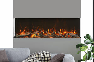 Amantii Tru View Extra Tall Deep 72-inch 3-Sided View Built In Indoor & Outdoor Electric Fireplace with Heater | 72-TRV-XT-XL | Electric Fireplaces Depot