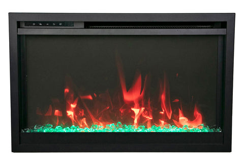 Image of Amantii Traditional Extra Slim 30-Inch Built-In Electric Firebox Insert  | Electric Fireplace Heater | TRD-30-XS | Electric Fireplaces Depot