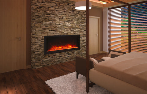 Image of Amantii Panorama 50-in Deep Tall Built-in Indoor & Outdoor Electric Fireplace - Heater - BI-50-DEEP-XT 