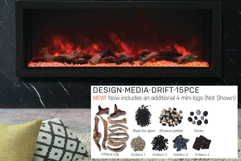 Image of Amantii Panorama 50-in Deep Tall Built-in Indoor & Outdoor Electric Fireplace - Heater - BI-50-DEEP-XT - Electric Fireplaces Depot