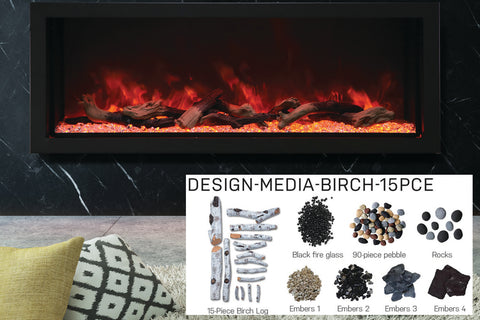 Image of Amantii Panorama 50-in Deep Tall Built-in Indoor & Outdoor Electric Fireplace - Heater - BI-50-DEEP-XT - Electric Fireplaces Depot